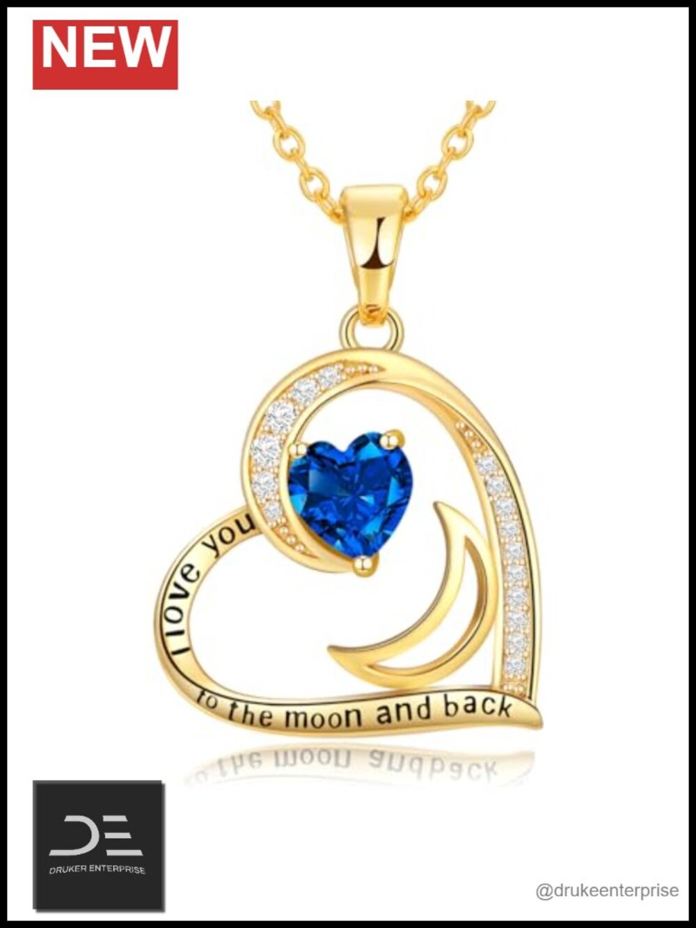 Gold Heart Pendant Necklace, Sterling Silver, 18k Gold Filled, Birthday Gift
